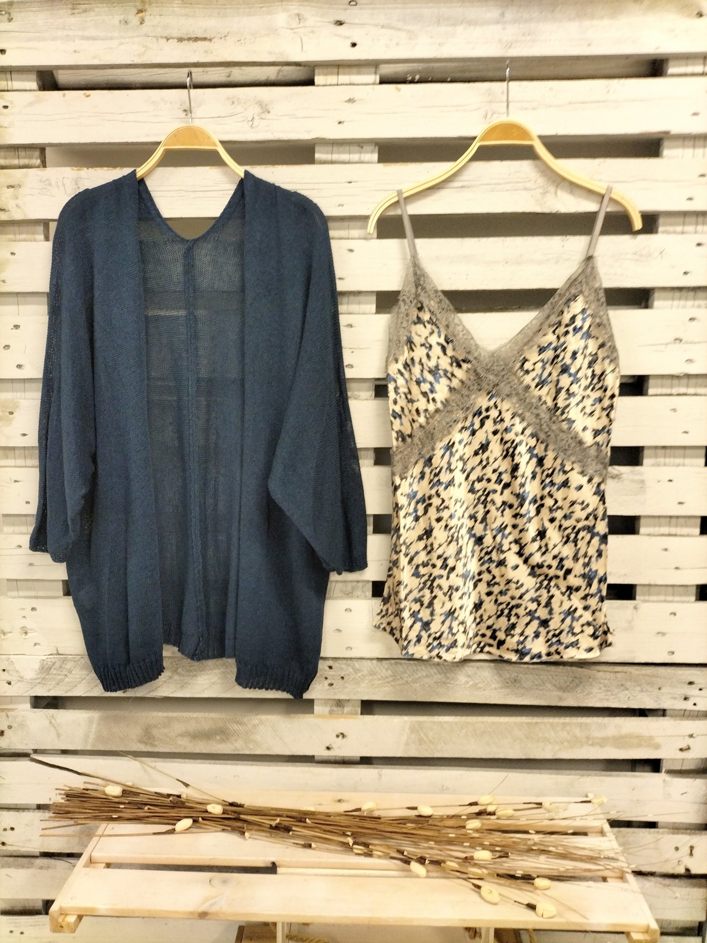 Chaqueta Baipi Marino / Beige - botanikamoda