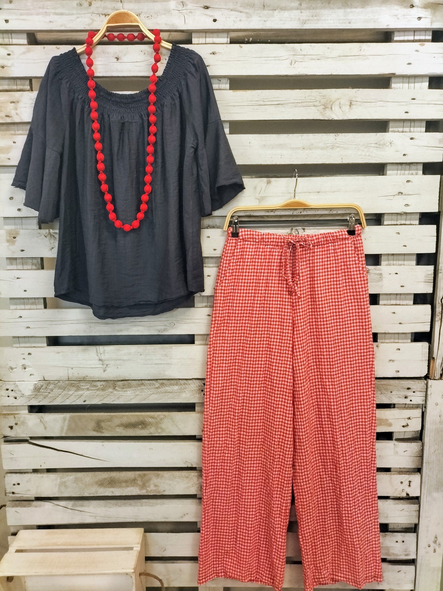 Pantalón Vichy Rojo