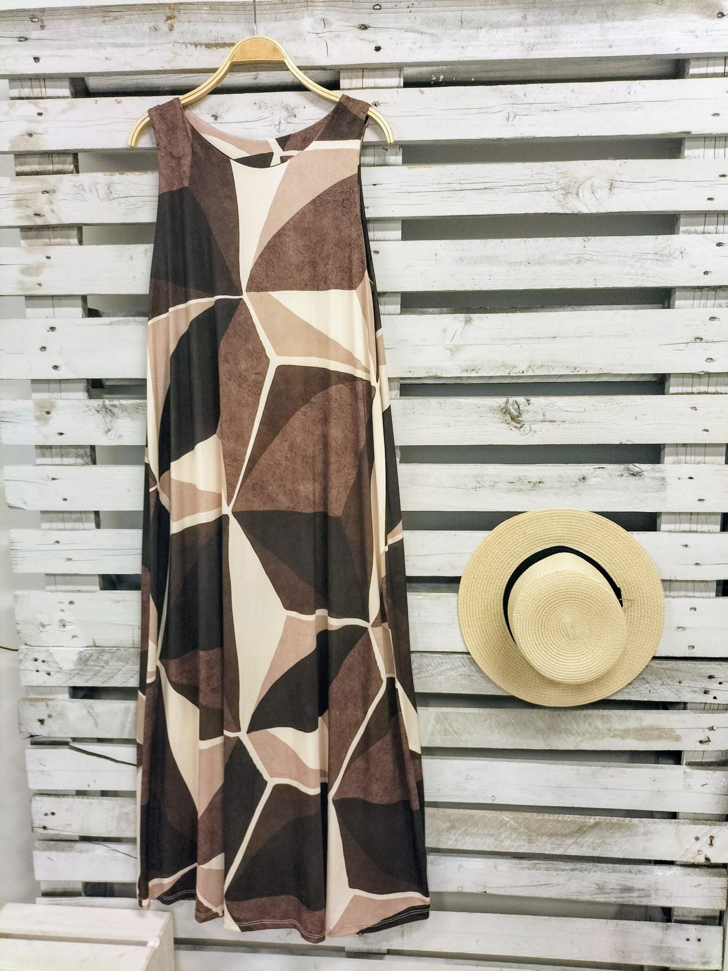 Vestido Menorca punto frio marrones