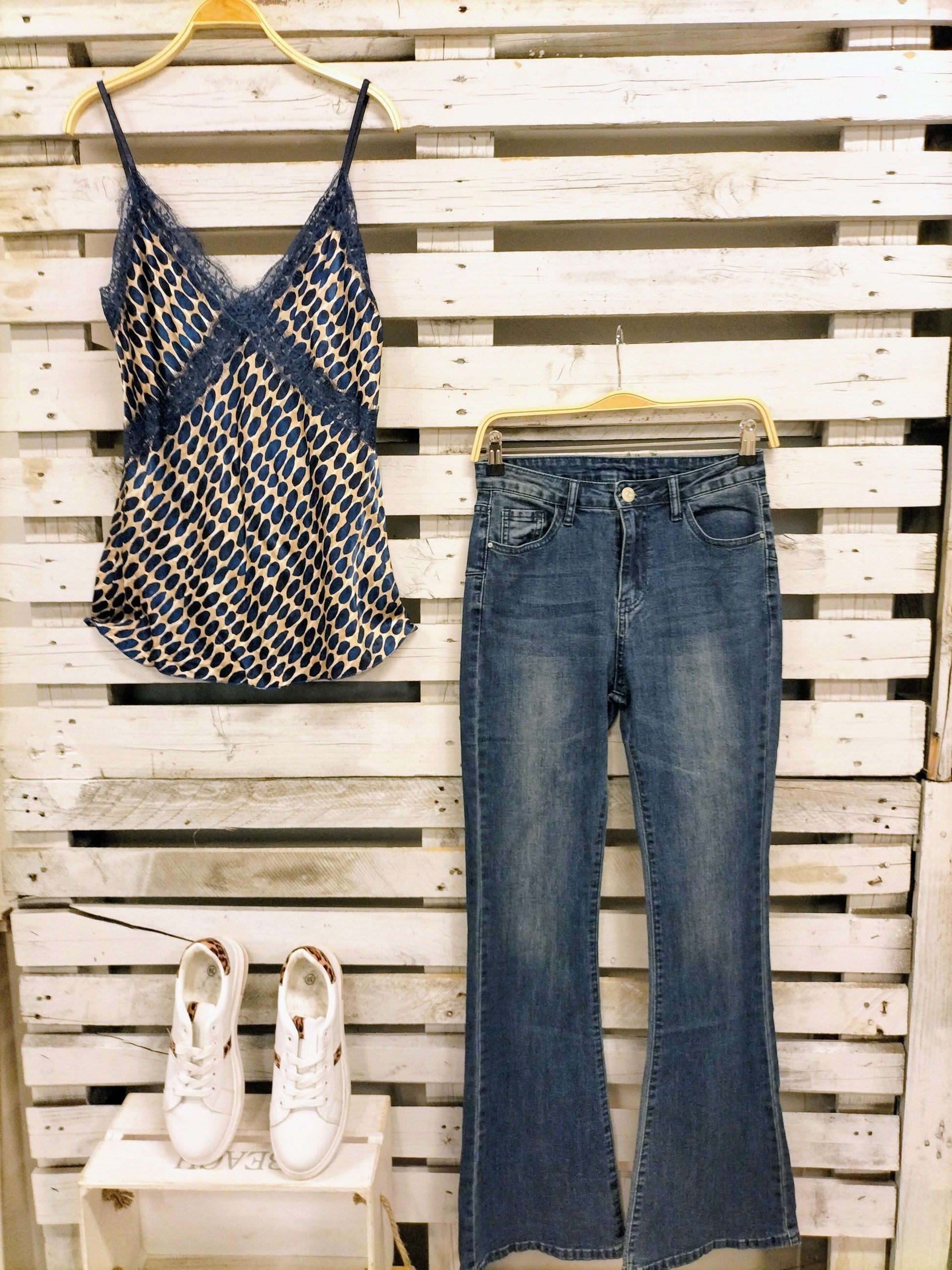 Top Lencero Satinado Blue - botanikamoda