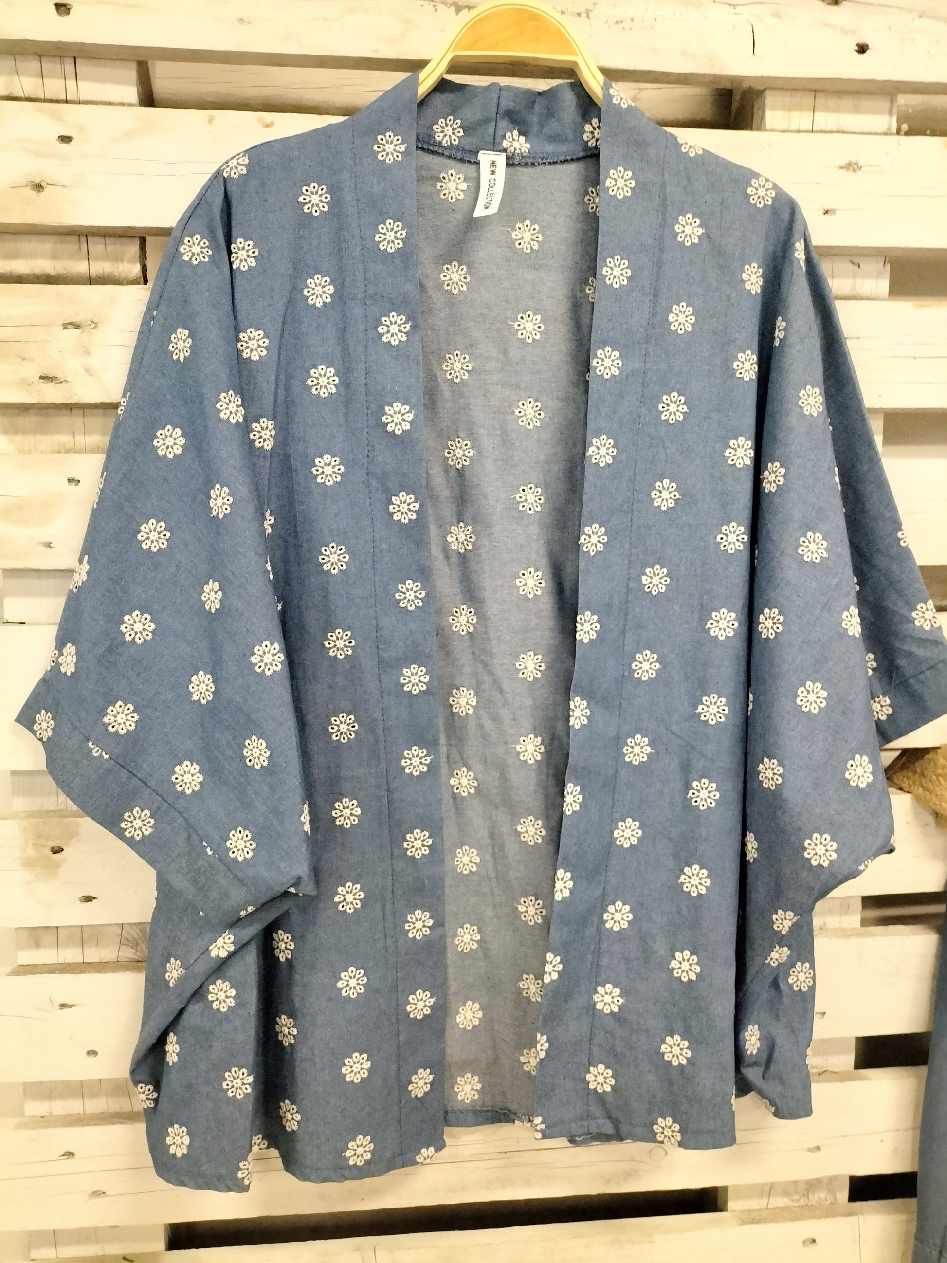 Kimono Denim bordado - botanikamoda