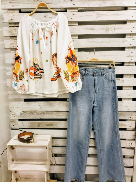 Blusita Westy Boho - botanikamoda
