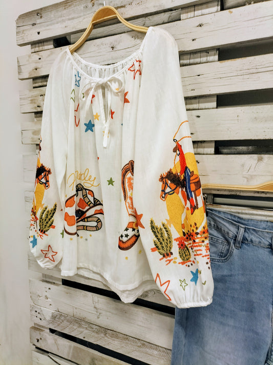 Blusita Westy Boho - botanikamoda