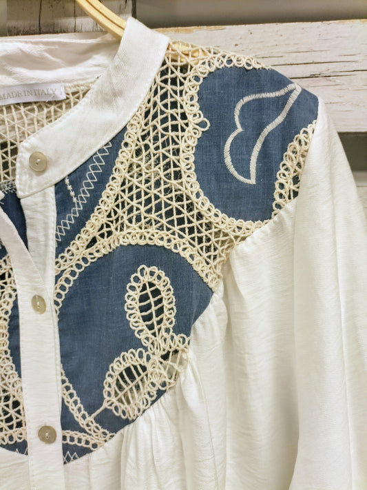 Blusa combinada Flora - botanikamoda