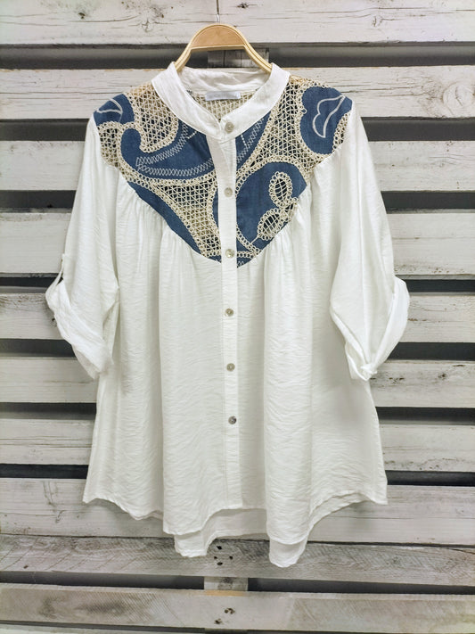 Blusa combinada Flora - botanikamoda