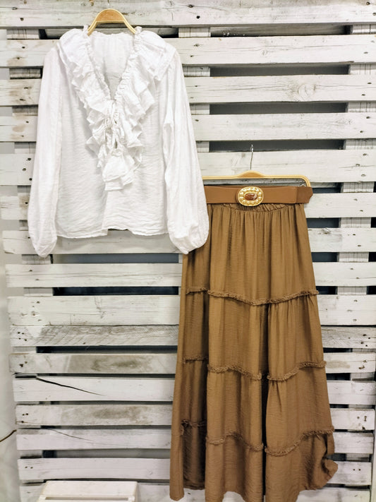 Blusa Romántica Blanca