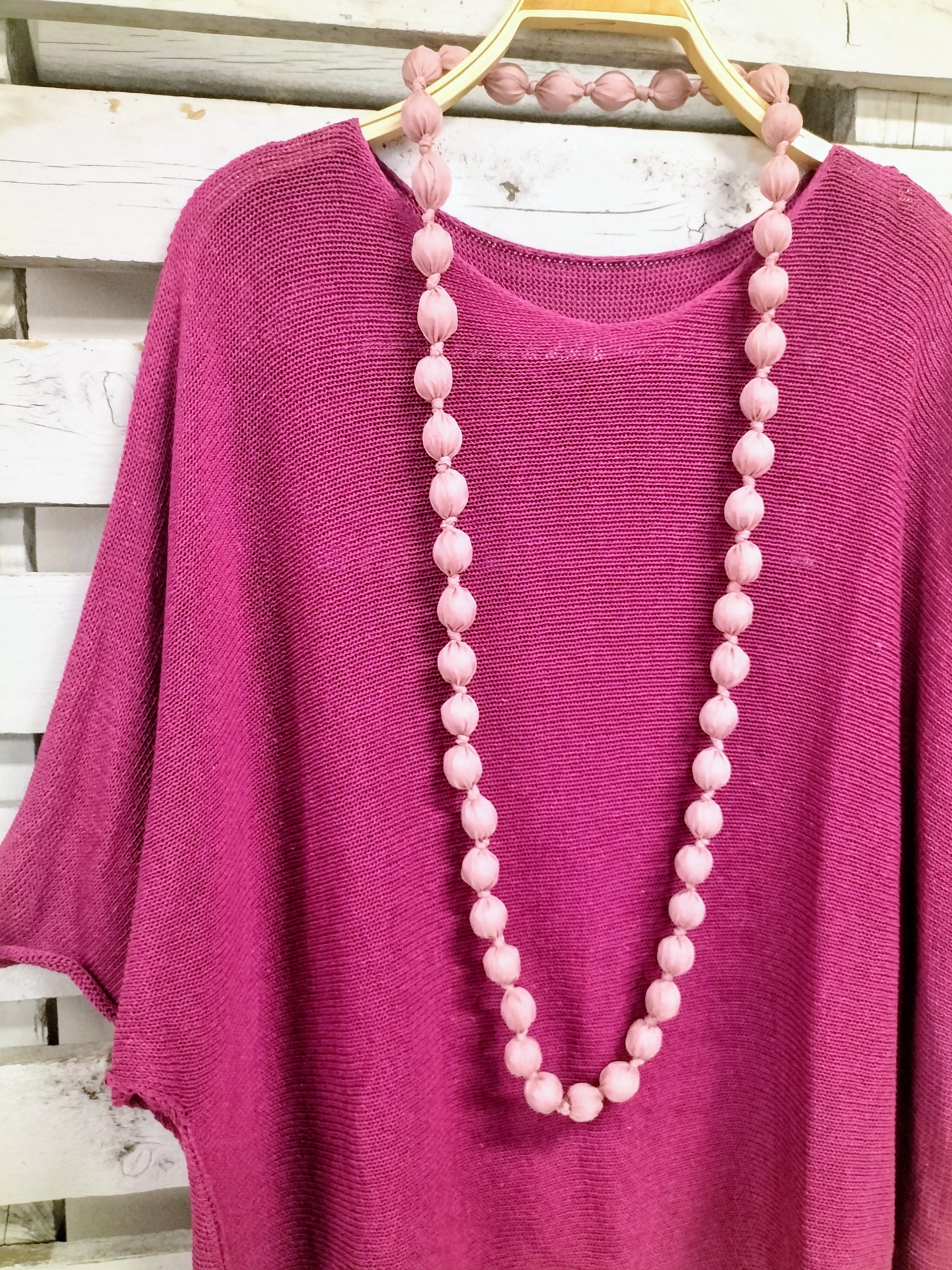 Collar Seda Rosa nude - botanikamoda