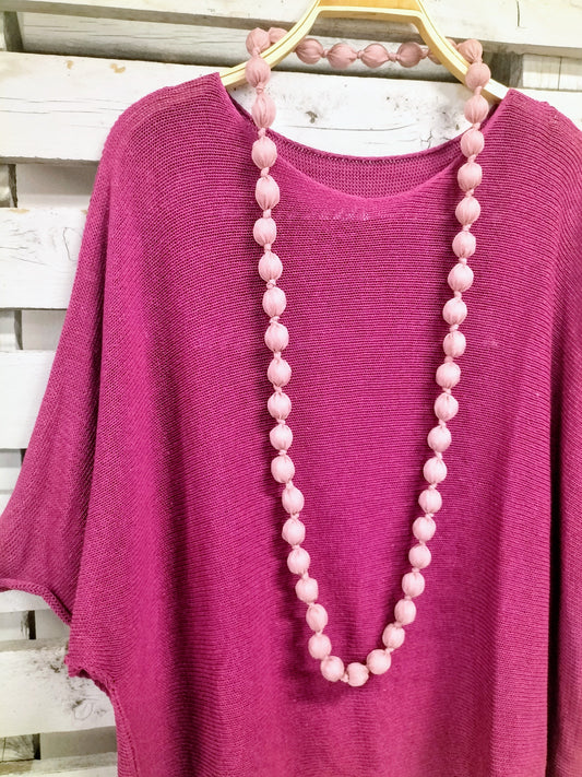 Collar Seda Rosa nude - botanikamoda