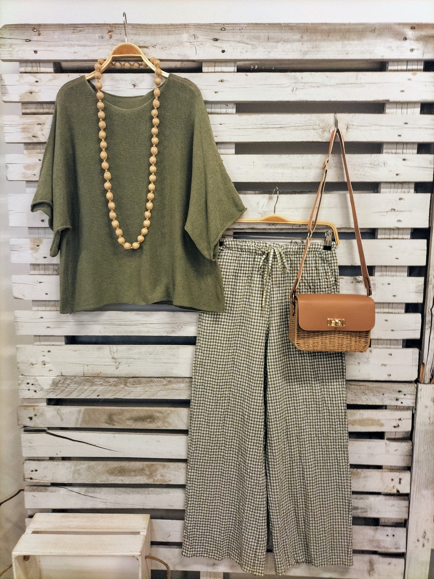 Pantalón Vichy Kaki