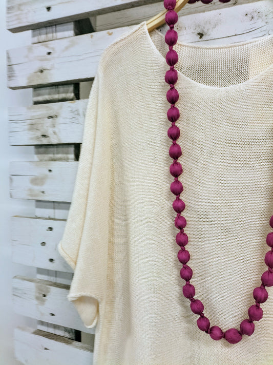 Collar Seda Buganvilla