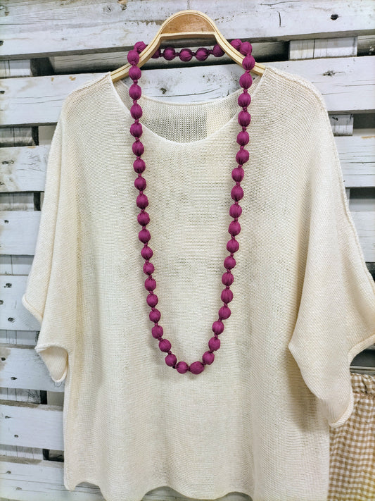 Collar Seda Buganvilla