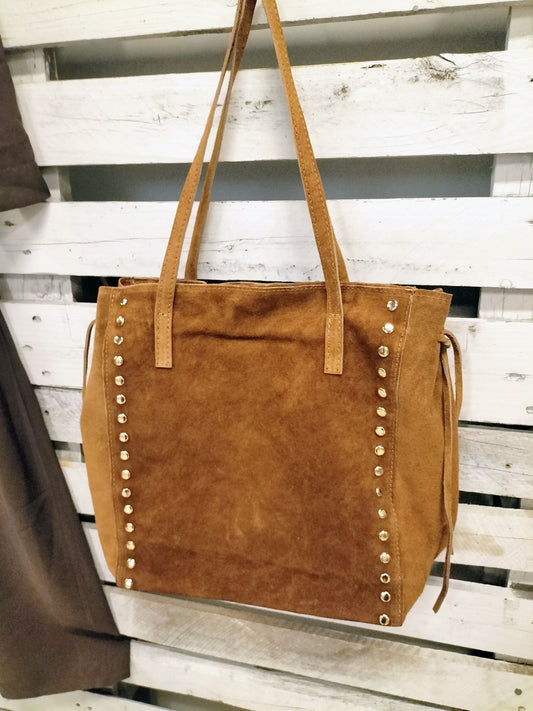 Bolso Tachas camel - botanikamoda