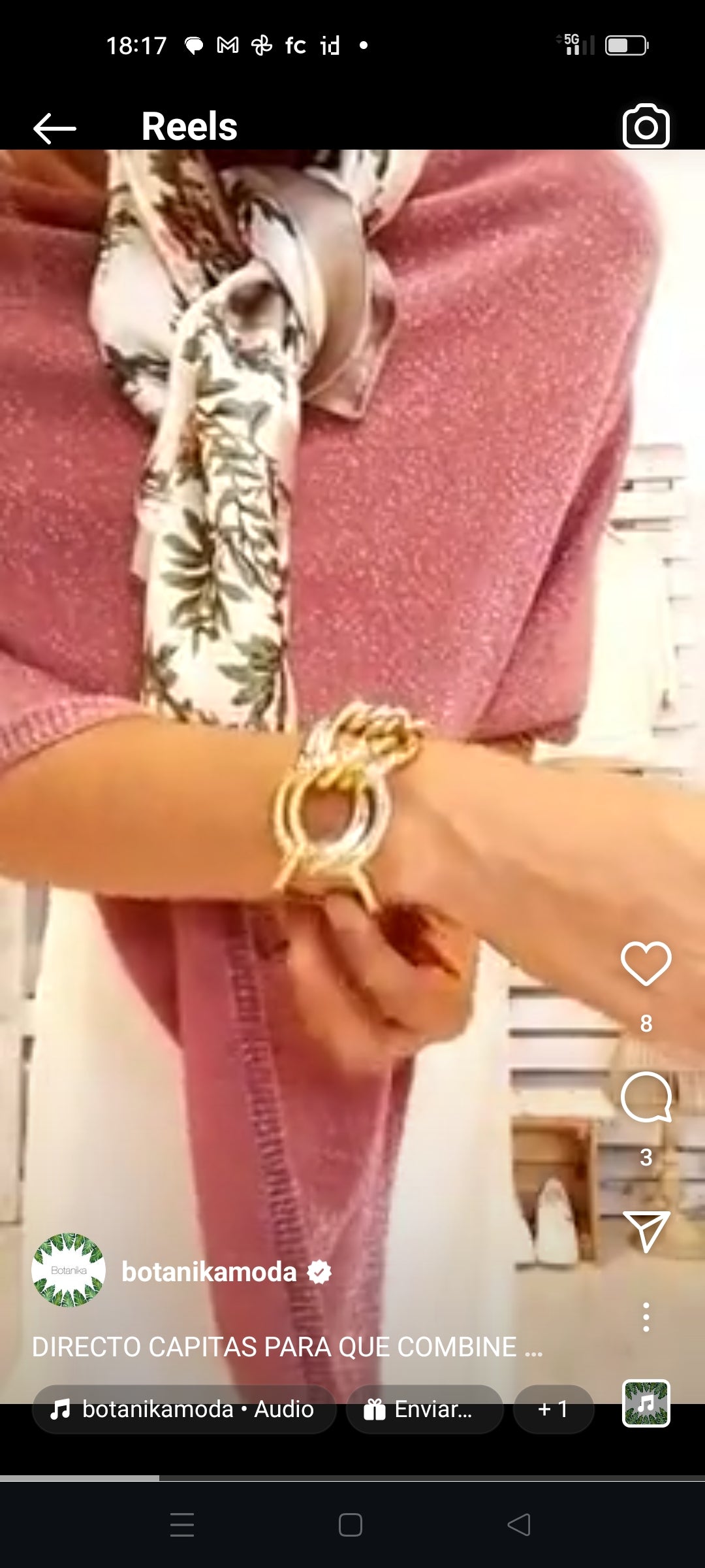 Pulsera Eslabones gold - botanikamoda