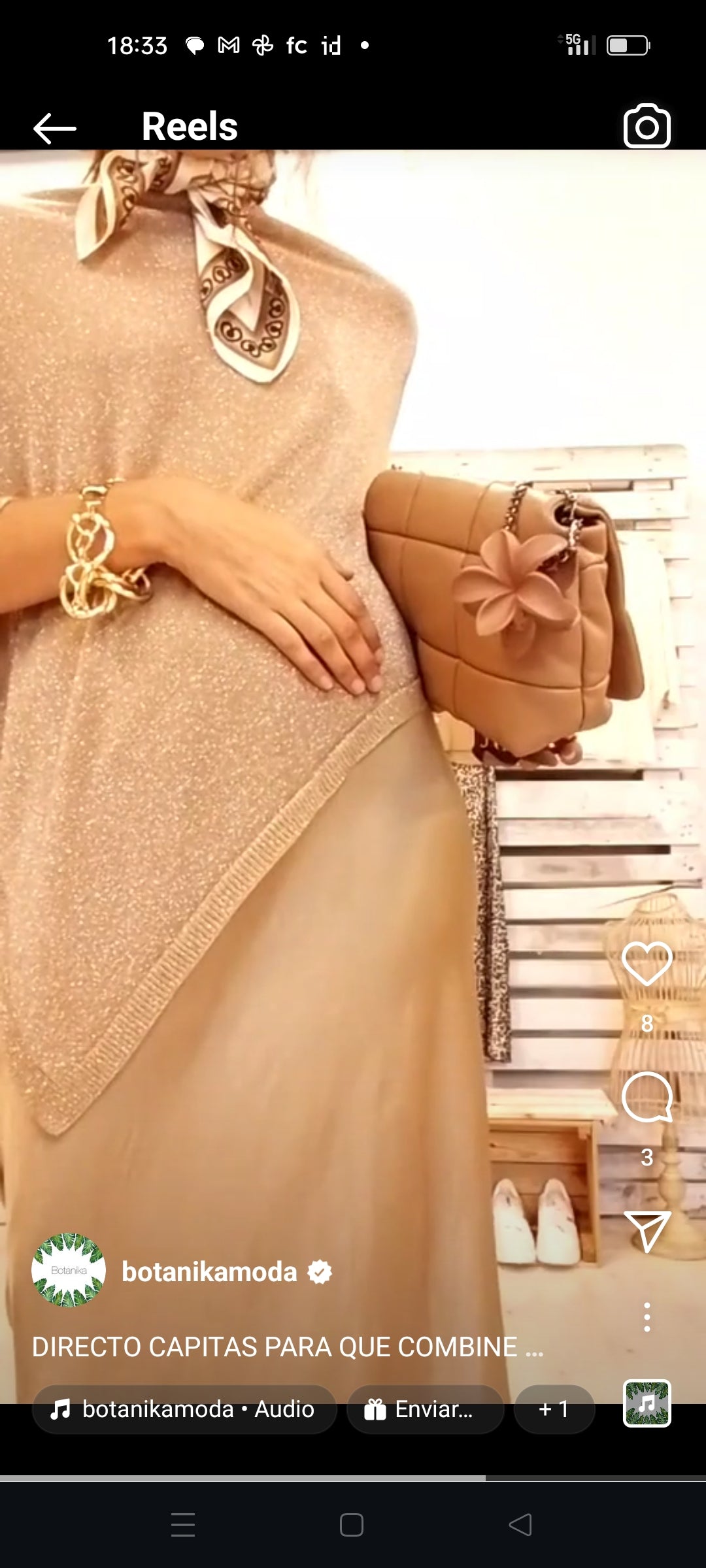 Pulsera Eslabones gold - botanikamoda