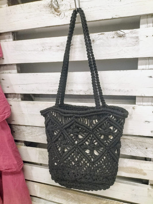 Bolso Macrame negro