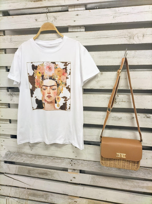 Camiseta Frida vaca - botanikamoda