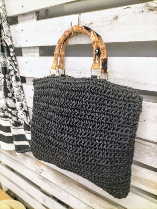 Bolso Rafia Negro