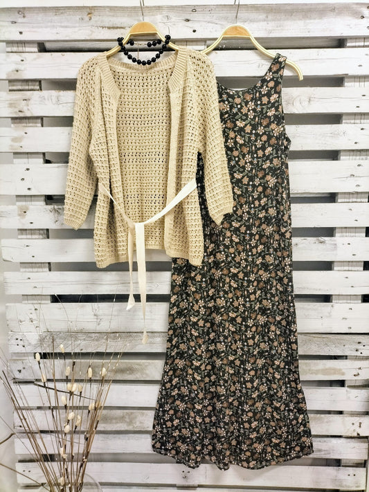 Vestido Romina negro aberturas laterales - botanikamoda