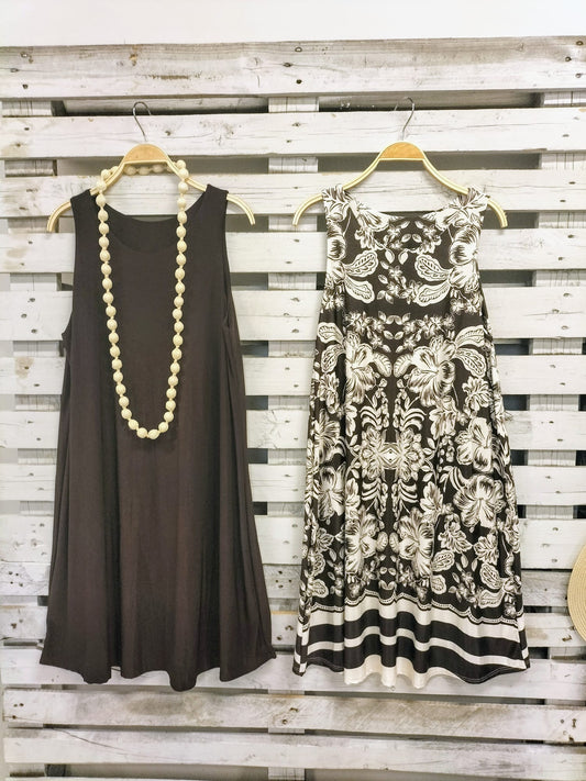 ¡Queda uno!Vestido corto punto frio Choco estampado chic