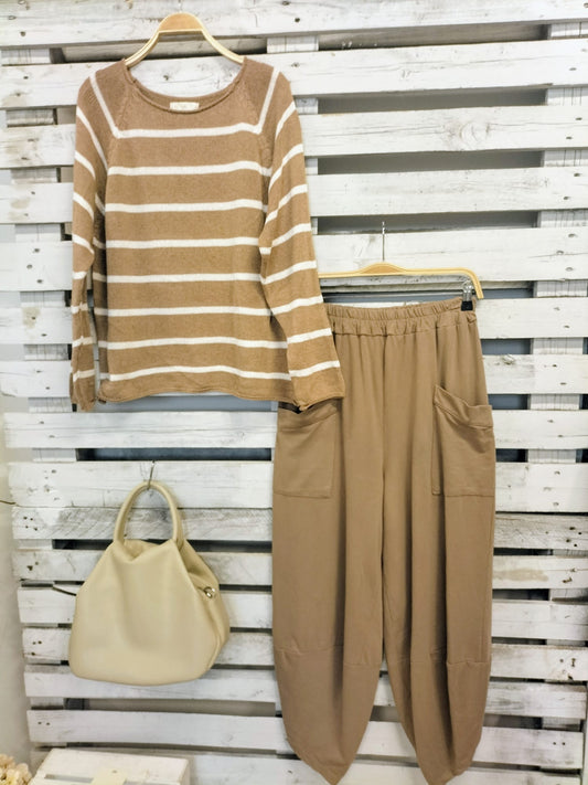 Suéter navy camel - botanikamoda