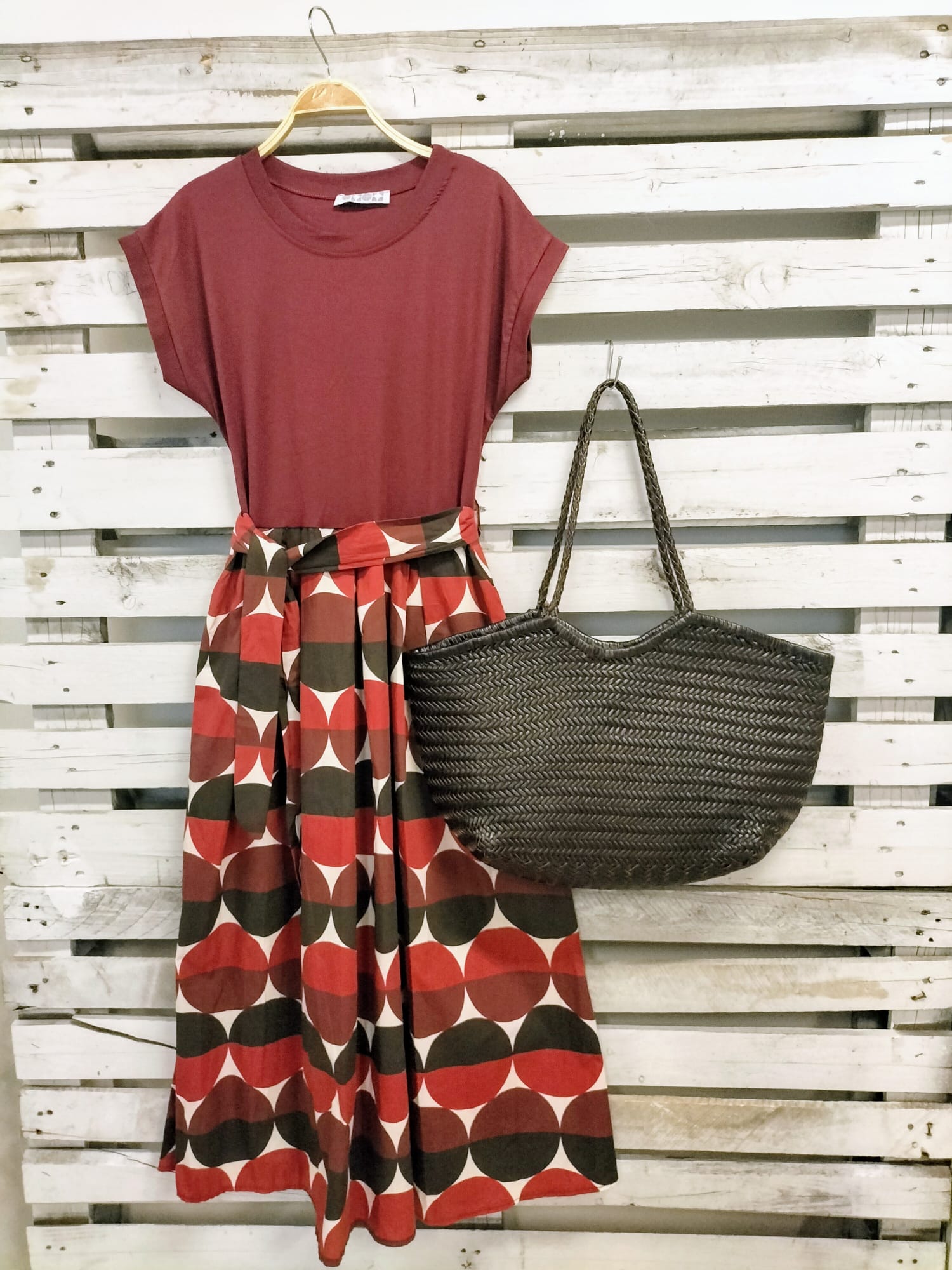 Vestido Combi lunares - botanikamoda