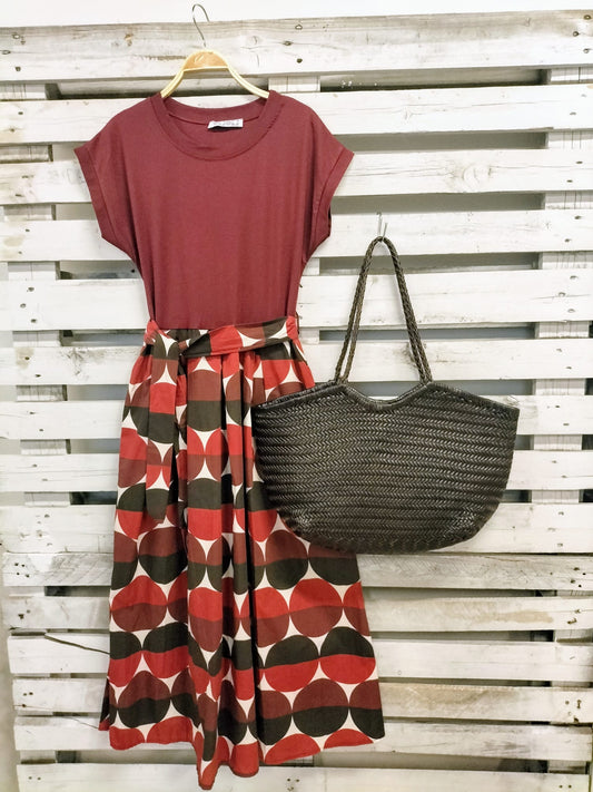 Vestido Combi lunares