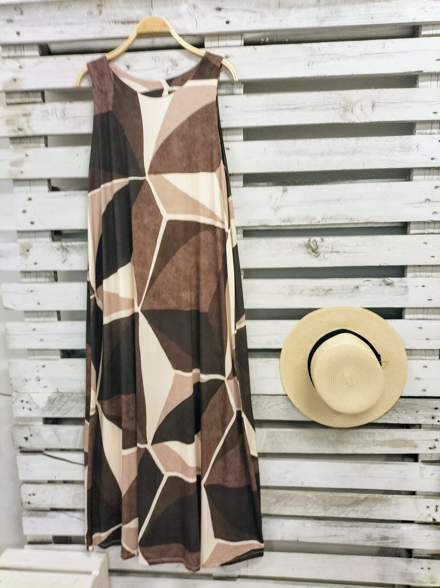 Vestido Menorca  punto frio marrones