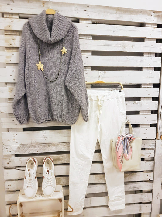 Jersey mimoso mohair GRIS - botanikamoda